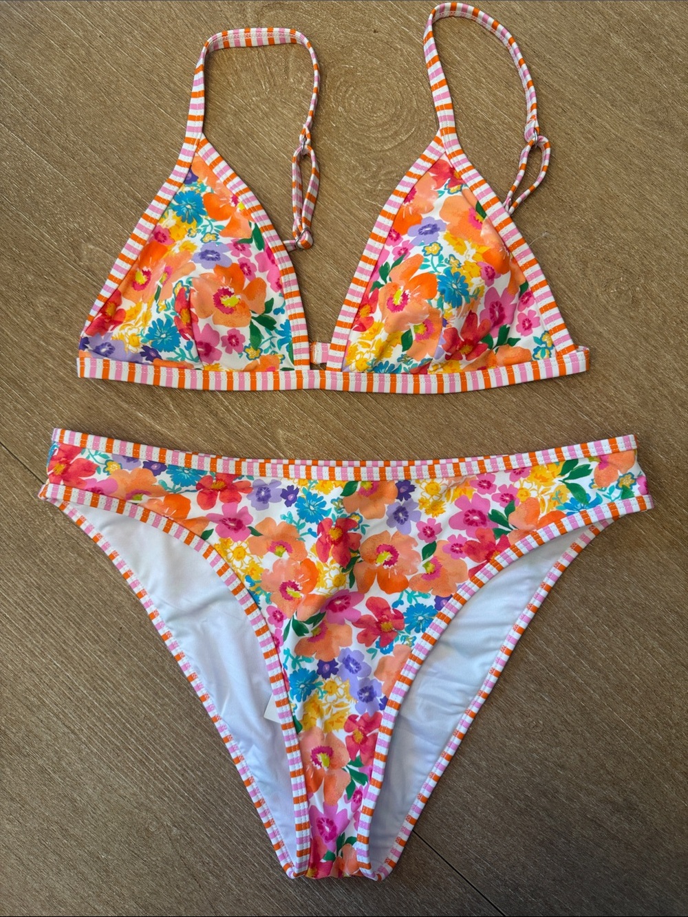 Women’s Floral Two-Piece Bikini - Orange Multi